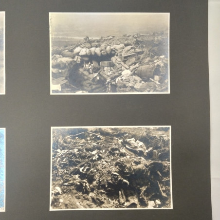 Lotto di 8 foto di trincee della 1° guerra mondiale 1915/18. Buono