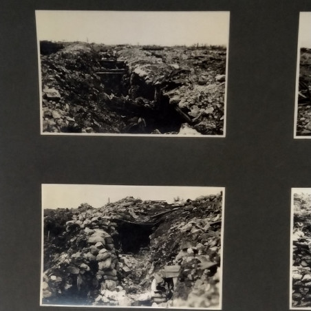 Lotto di 8 foto di trincee della 1° guerra mondiale 1915/18. Buono