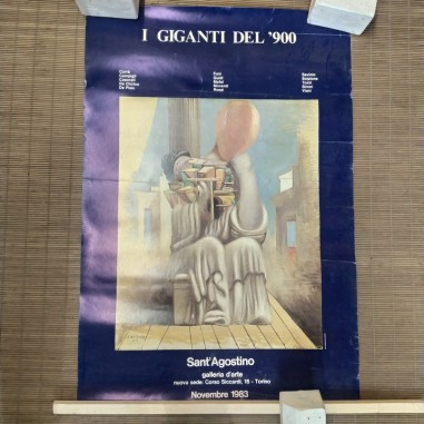 Manifesto I Giganti del '900, Galleria Sant'Agostino, Torino 1983. Pieghe