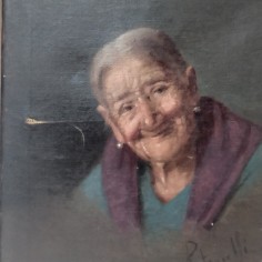 Ritratto di donna della scuola Napoletana primo 900 firma Petrocelli 2