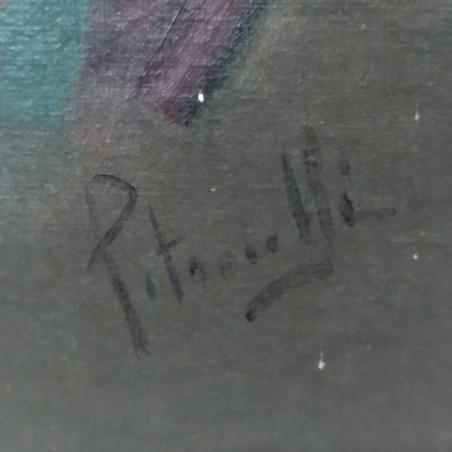 Ritratto di donna della scuola Napoletana primo 900 firma Petrocelli