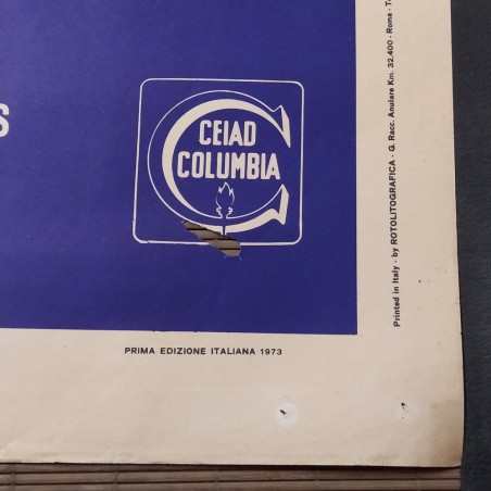 Manifesto originale Rantolo nel buio 1973 Forellini di affissione. Piccoli st...