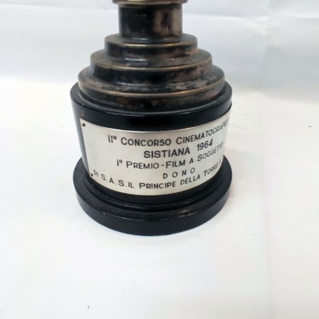 Coppa in argento II° concorso cine Sistiana 1964 h. 26 c. d. 13 cm