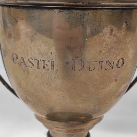 Coppa in argento II° concorso cine Sistiana 1964 h. 26 c. d. 13 cm