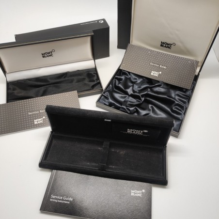Lotto di 3 scatole vuote per penne Montblanc con relativi libretti
