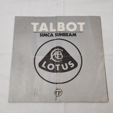 Brochure Talbot Simca Sunbean Lotus pieghe diffuse