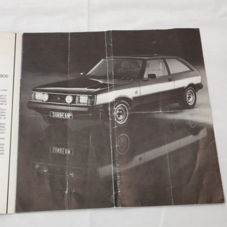 Brochure Talbot Simca Sunbean Lotus pieghe diffuse