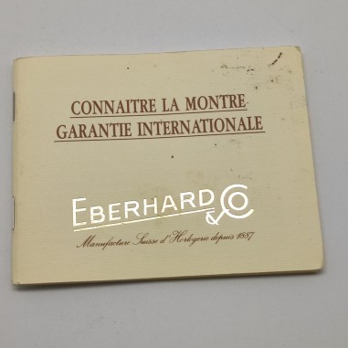 Garanzia oroogio Eberhard cartoncino sporco