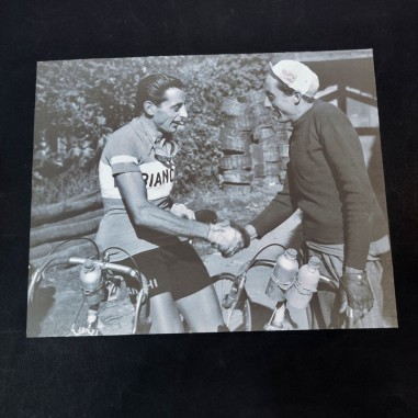 Ristampa foto ciclista Fausto Coppi formato 40x26 cm