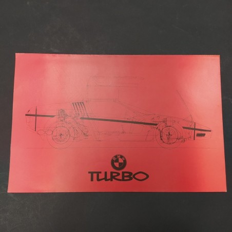 Catalogo auto BMW Turbo, 1972. Fortemente impolverato
