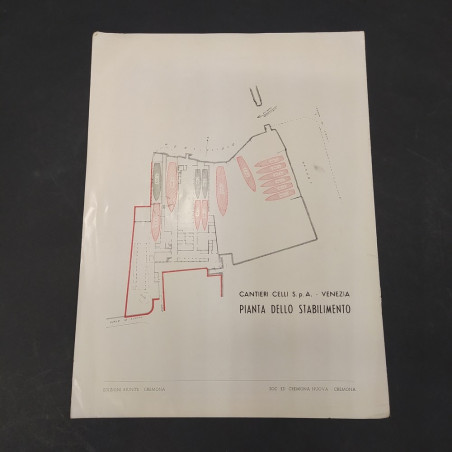 Catalogo Cantieri Celli Venezia, 1958. Piccoli strappi e macchie