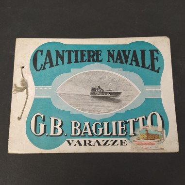 Catalogo Cantiere navale, cantiere G.B. Baglietto di Varazze con bollo. Macchie