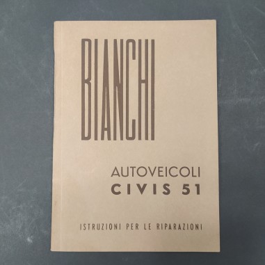 Manuale Istruzioni per le riparazioni Bianchi veicoli Civis 51, 1952. Macchie