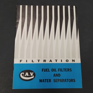 Catalogo CAV Filtration, Fuel oil filters and water separators con pieghe. Aloni