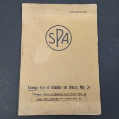 Catalogo Parti di ricambio SPA chassis mod. 30. Condizioni mediocri