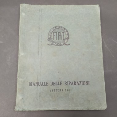 Manuale delle riparazioni Fiat vettura 514, 1° edizione 1930. Ingiallimento