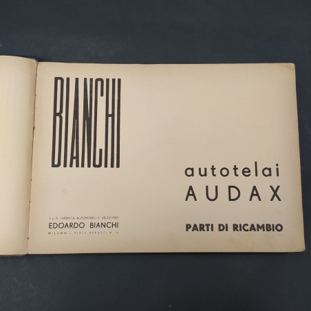 Catalogo parti di ricambi Bianchi Autotelai Audax, 1953. Mediocre