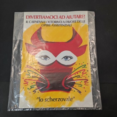 Poster pubblicitario Carnevale di Torino "Lo Scherzovale" autore Guidone