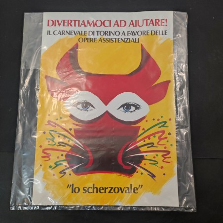 Poster pubblicitario Carnevale di Torino "Lo Scherzovale" autore Guidone