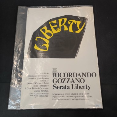 Poster Serata Liberty ricordando Gozzano autore Armando Testa 35x50 cm