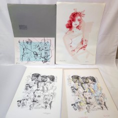 Lotto di 5 litografie Claudio Lasagni x2, Pantieri Imer Guala x2 2