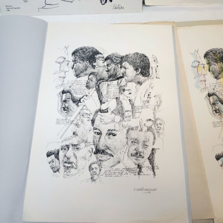 Lotto di 5 litografie Claudio Lasagni x2, Pantieri Imer Guala x2