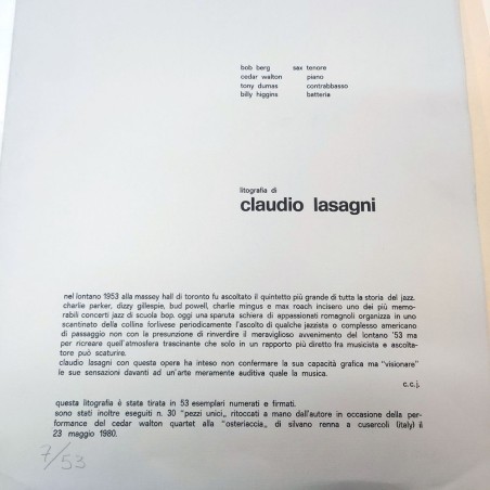 Lotto di 5 litografie Claudio Lasagni x2, Pantieri Imer Guala x2