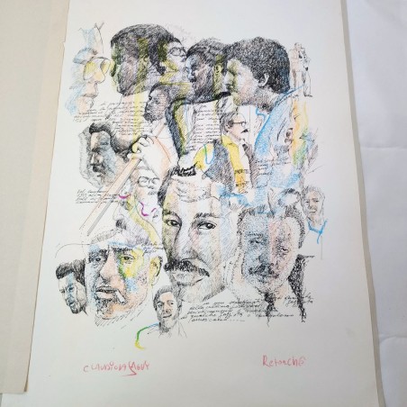 Lotto di 5 litografie Claudio Lasagni x2, Pantieri Imer Guala x2