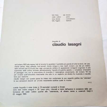 Lotto di 5 litografie Claudio Lasagni x2, Pantieri Imer Guala x2