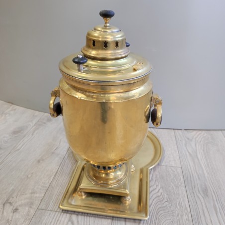 Samovar in ottone russo firmato Grigorij Romanov fine 800