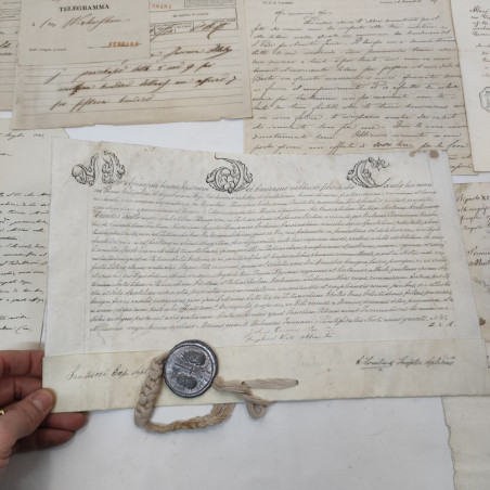 Blocco religioso documenti vari Mons. Nasalli Rocca e famiglia primo 900