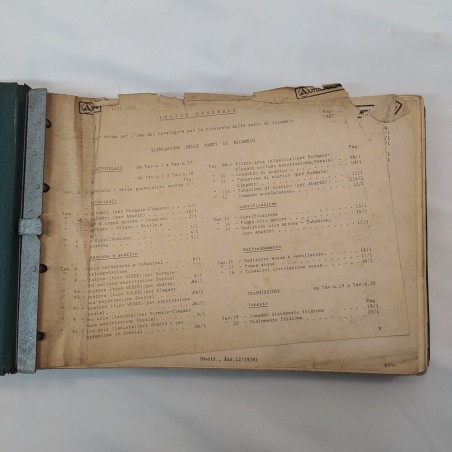 Catalogo parti di ricambio con strappi, auto Lancia A112, 1977. Mediocre