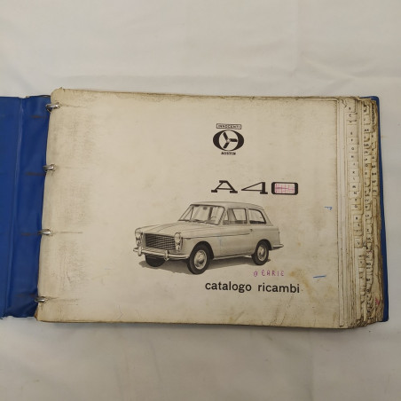 Vetture Innocenti Austin A40 Catalogo ricambi, 1962. Sbucciature e macchie