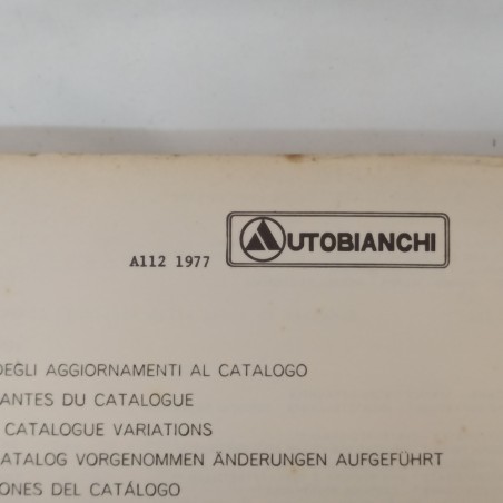 Raccoglitore Catalogo parti di ricambio auto Lancia A112, 1977. Mediocre