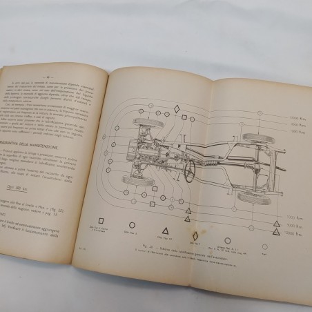Libretto uso e manutenzione Fiat 1100, 12° edizione 1947. Condizioni mediocri