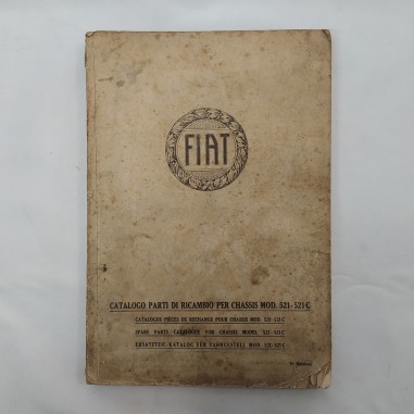 Catalogo parti di ricambio Fiat chassis mod. 521-521C, 1930. Pieghe e strappi