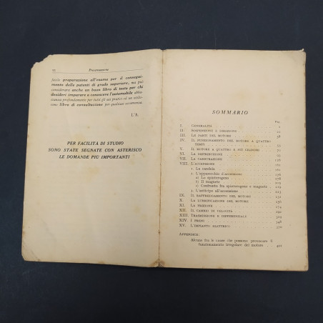 Libro La patente d'automobile, Tron, Hoepli, 1956. Fioriture, copertina mancante