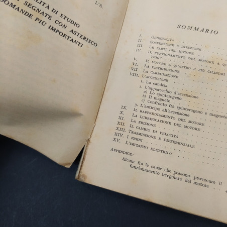 Libro La patente d'automobile, Tron, Hoepli, 1956. Fioriture, copertina mancante