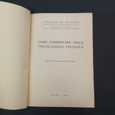 Libro Come comportarsi nella circolazione stradale, Ministero dei trasporti, '59 2