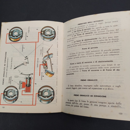 Libro L'autoveicolo, B. Toni, 1974. Forti sbucciature in copertina e fioriture
