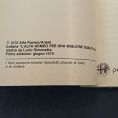 Libro L'uso dell'automobile e il bambino, A. Mitello, Alfa Romeo, 1979. Aloni 2