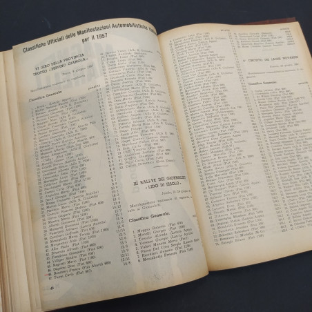 Libro Notiziario mensile CASAI, Commissione sportiva automobilistica, 1957