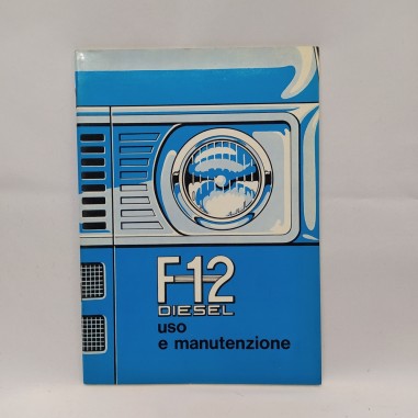 Libretto uso e manutenzione auto Alfa Romeo F12 diesel, 1975. Segni di polvere