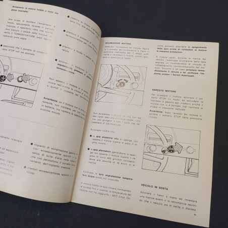 Libretto uso e manutenzione auto Alfa Romeo F12 diesel, 1975. Segni di polvere