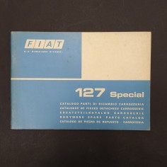 Catalogo parti di ricambio Fiat 127 Special, plurilingue, 1975. Piccoli fori
