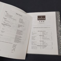 Manuale d'istruzioni auto Rover 100 series 111 e 114 con portadocumenti, 1990 2
