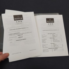 Rover 100 series Manuale d'istruzioni vetture 111 e 114 con portadocumenti, 1991 2