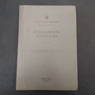 Libro Regolamenti sui segnali, Ministero dei trasporti, ristampa 1982