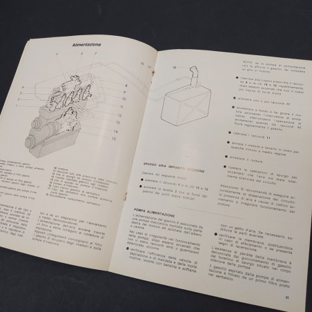 Libretto uso e manutenzione auto Alfa Romeo F12 diesel, 1973. Buono