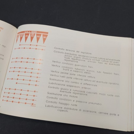 Libretto uso e manutenzione Fiat 126, 1976. Copertina molto sbiadita